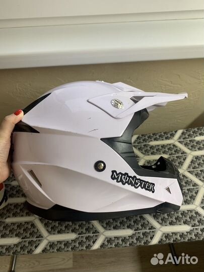 Кроссовый шлем с очками