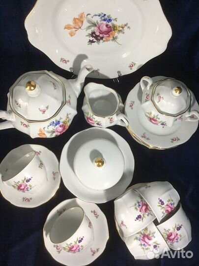 Сервиз Мейсенский букет Богемия Чехословакия