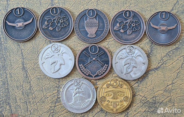 Жетоны разных стран + жетоны Пятёрочка, Магнит