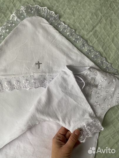 Крестильный набор для мальчика 2-4 месяца