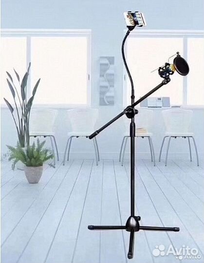 Стойка для микрофона с поп фильтром 170см и держат