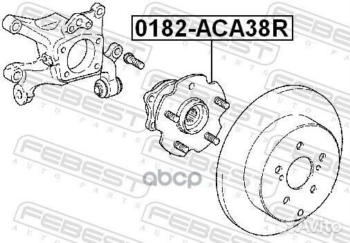 Ступица 0182-ACA38R 0182-ACA38R Febest