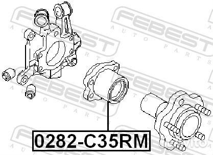 Ступица колеса (комплект) зад прав/лев 0282