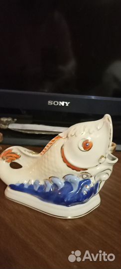 Фарфоровая Рыба- пепельница