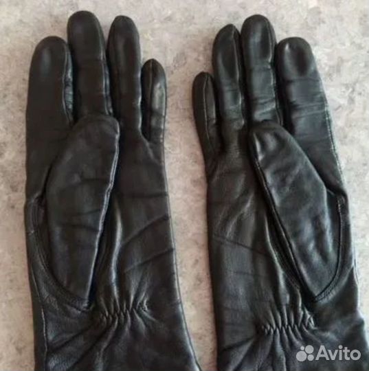 Перчатки женские кожаные