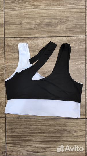 Топ чёрно-белый shein 2xl