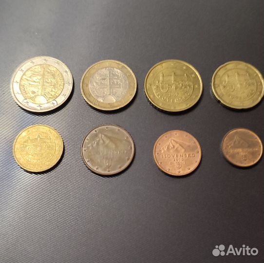 Монеты евро Словакия