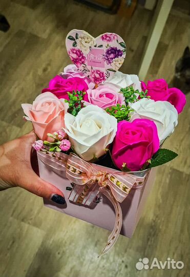 Букет 9 мыльных роз