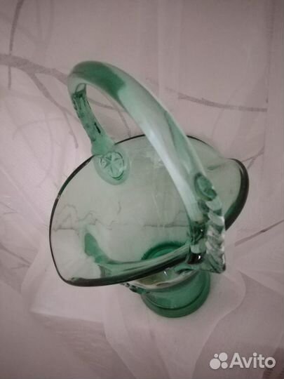 Цветное стекло Конфетница СССР