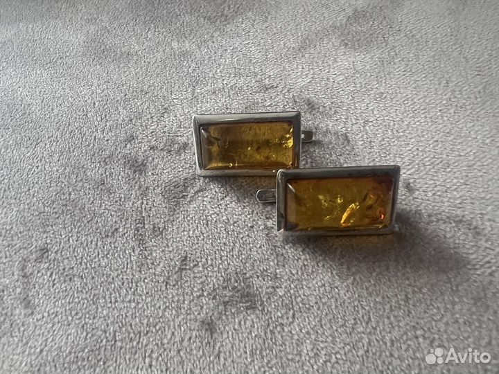 Серьги янтарь