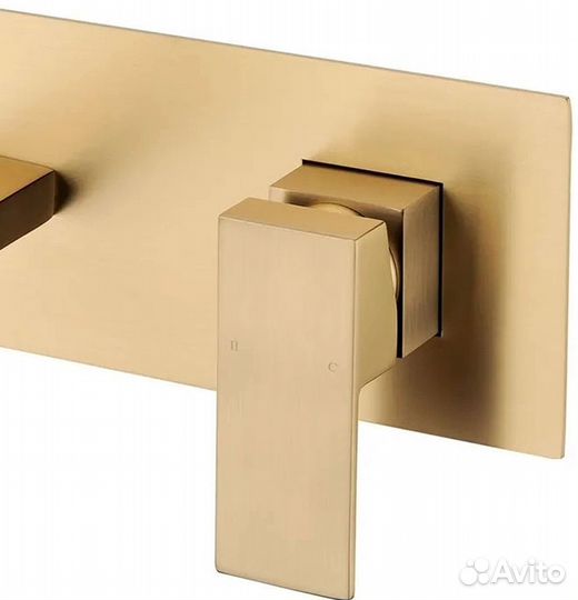 Смеситель встраиваемый матовый золото GB588MG