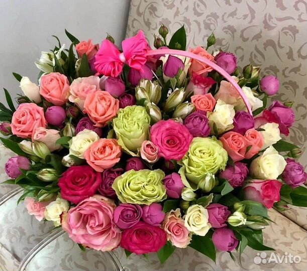 Цветы розы букет