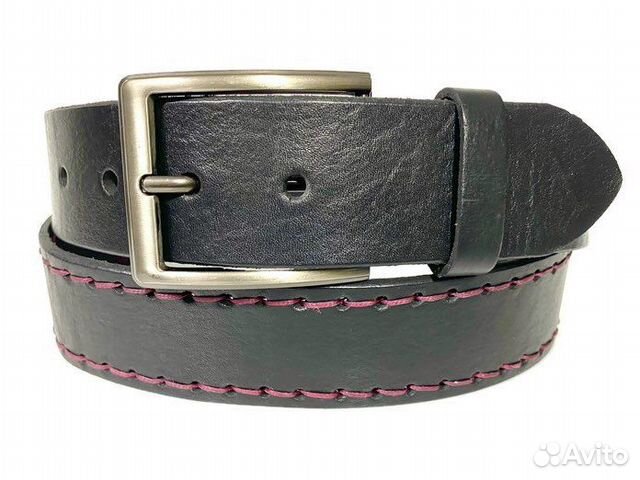 Ремень кожаный “Bear” 2234 с прошивкой нитками