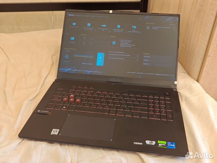 Топовый игровой asus 17.3 i7/16/1T/RTX4070