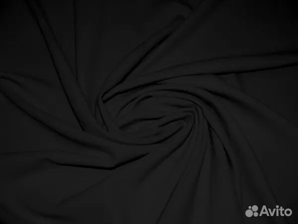 Черный негорючий габардин