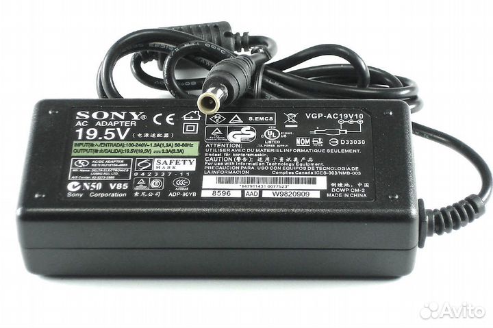 Блок питаниядля ноутбука Sony 6.5x4.4мм, 65W (19.5