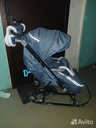 Коляска санки ника детка 6