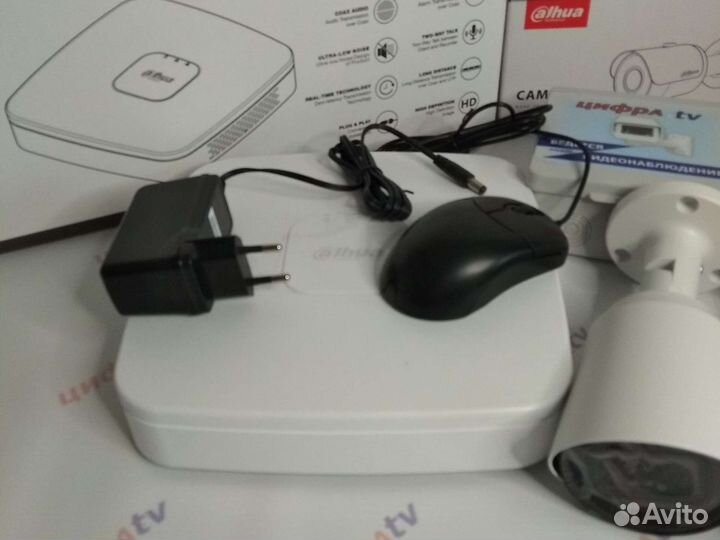Комплект видеонаблюдения 4Мп Dahua 6 камер zoom 4x