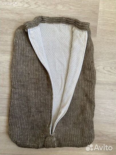 Кокон вязанный для новорожденного