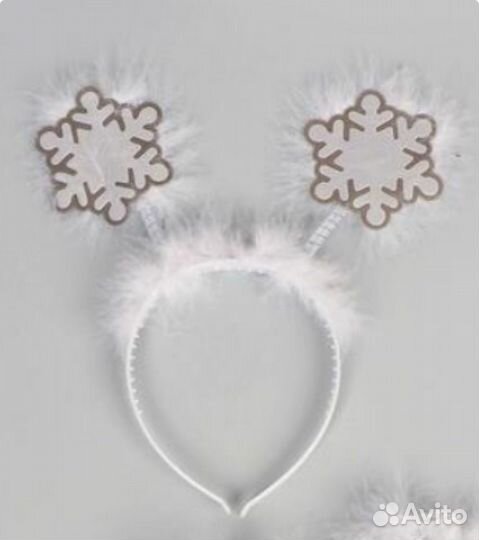 Диадемы, короны, боа, ободки снежинки, кокошники