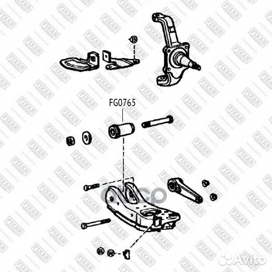 Сайлентблок переднего нижнего рычага FG0765 fixar