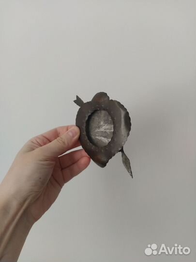 Винтажная латунная рамка-сердечко