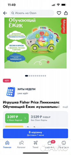 Развивающие игрушки Fisher Price Linkimals