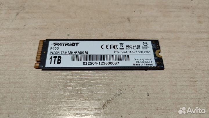Ссд nvme Patriot P400 1Тб