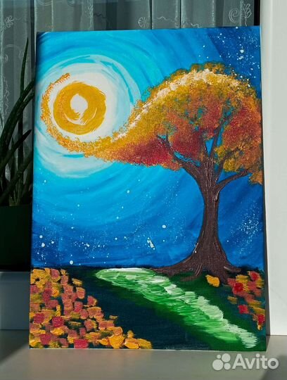 Картина акрилом на холсте