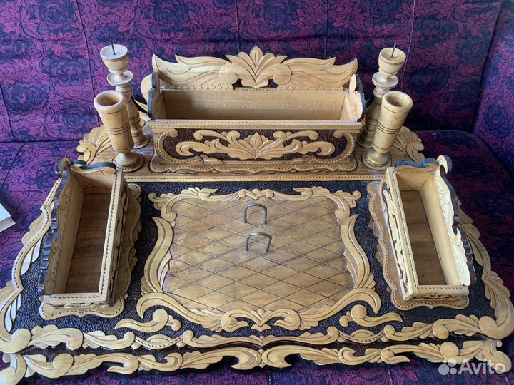 Деревянный ретро прибор для письма