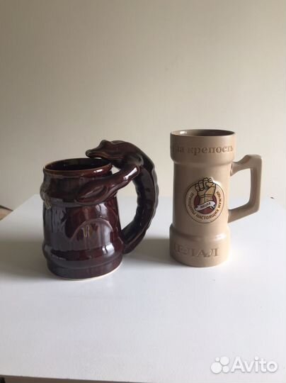 Кружки керамические пивные 0.5