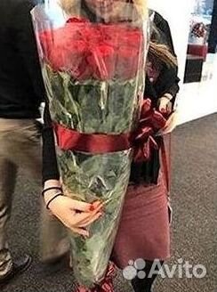 Розы высокие Доставка цветов