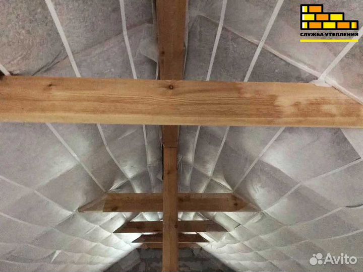 Утеплитель эковата для утепления мансарды (крыши)