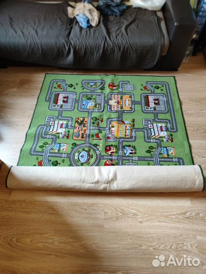 Ковер детский как в IKEA с дорогой для мальчиков