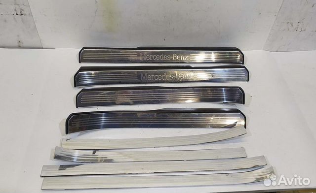 Накладка на порог салона mercedes S-class W221 06