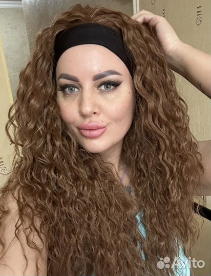 Парик мокрая химия «карамель» 65 см