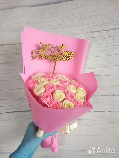 Букет на 1 сентября роз из шоколада