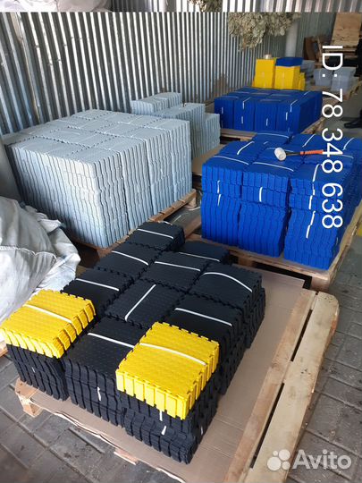 Модульная Плитка пвх для Гаража 500*500;250*250мм
