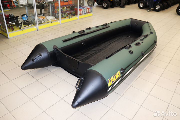 Лодка драккар 3400 нднд hant-PRO, цв зелено-черный