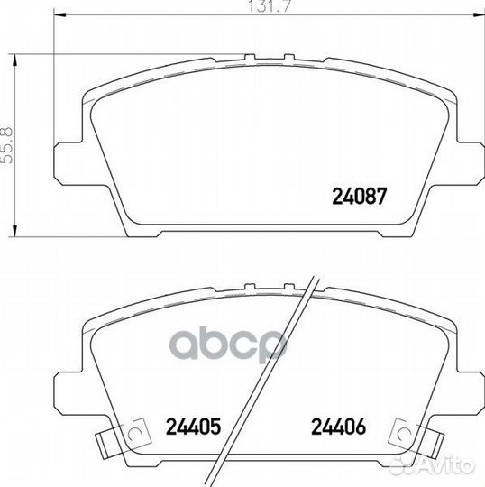 Колодки тормозные дисковые перед NP8042 NIS