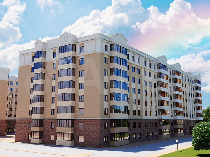 1-к. квартира, 61,3 м², 1/8 эт.