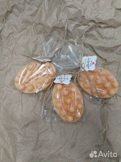 Массажное мыло с люфой ручной работы