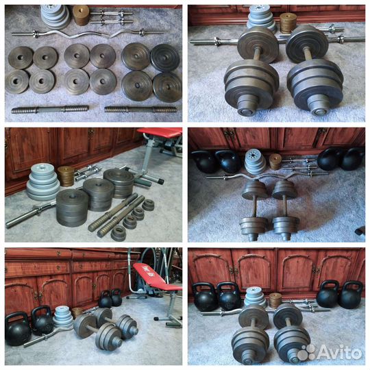 Гантели разборные 110 кг. По (55кг /55кг) каждая