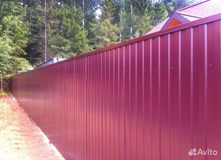 Забор из профлиста замер бесплатно под ключ
