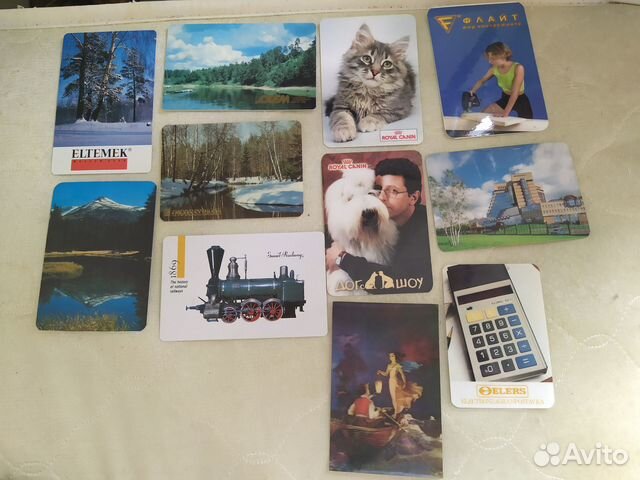 Пластиковые календарики, стерео, 1979-2000