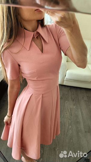 Платье розовое xs 40