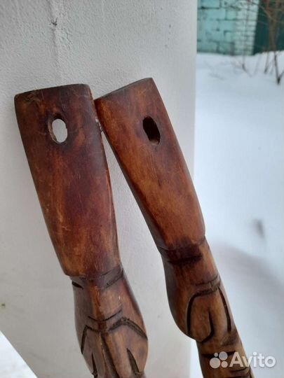 Вилка и ложка из дерева/декор/66 см