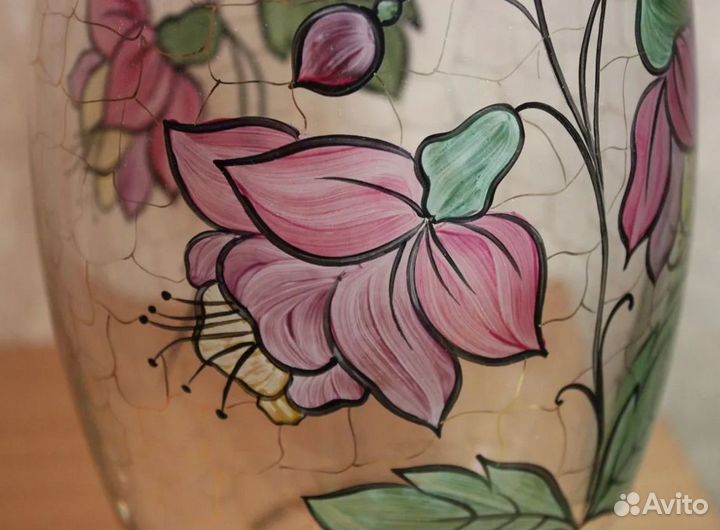 Ваза Богемия золото, хрусталь, сервизы чай, кружки