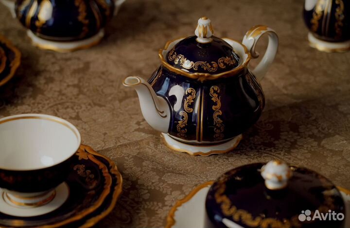 Сервиз кобальт 8 персон Reichenbach Райхенбах