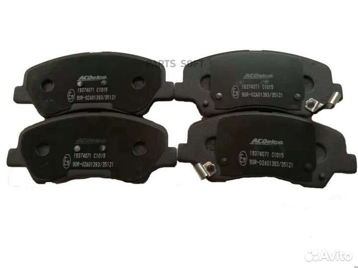 Acdelco 19374071 Колодки тормозные передние